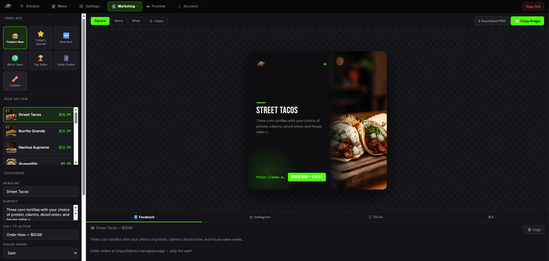 MenuSpace Marketing Studio